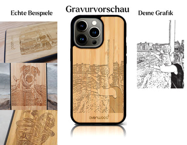 INDIVIDUELL iPhone 15 Pro Max Bambus-Kunststoff